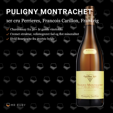 2020 Puligny-Montrachet 1. cru Perrières, Francois Carillon, Bourgogne, Frankrig